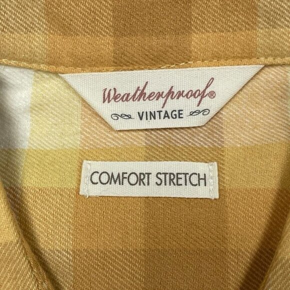 Weatherproof Vintage Yellow & White Plaid Button-Up Shirt Women’s S d0493 - Picture 3 of 9